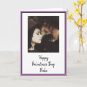 バレンタインデーのオリジナル写真 カード (黄色い花)