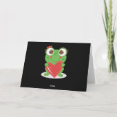 バレンタインデーのカエルたちのホリデーカード シーズンカード (裏面)