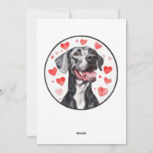 バレンタインデーのカスタマイズカード グレートデーン シーズンカード (裏面)