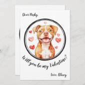 バレンタインデーのカスタマイズカード ピットブル シーズンカード (正面/裏面)