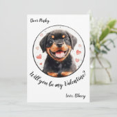 バレンタインデーのカスタマイズカード ロットワイラー シーズンカード (スタンド正面)