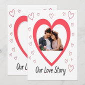 バレンタインデーのカスタマイズカード - 私たちのラブストーリー シーズンカード (正面/裏面)