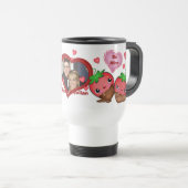 バレンタインデーのカスタムな写真及び文字のタンブラー トラベルマグ (正面右)