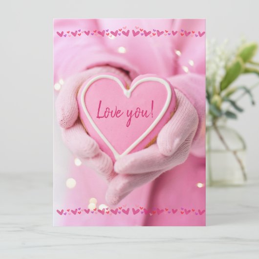 バレンタインデーのカスタムカード招待状 シーズンカード (スタンド正面)