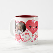バレンタインデーのカスタム2の写真のマグ ツートーンマグカップ (正面左)
