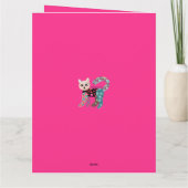 バレンタインデーのカップケーキのグリーティングカード サンキューカード (裏面)