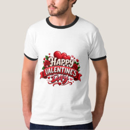 バレンタインデーのカップルおそろい Tシャツ