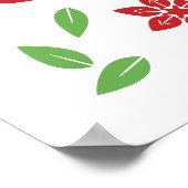 バレンタインデーのカップルとキスをするハート ポスター (角)