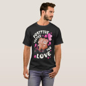 バレンタインデーのカップルは自転車とクマ Tシャツ (正面フル)