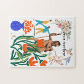 バレンタインデーのカップルカラフル ジグソーパズル (横)