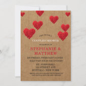 バレンタインデーのカップルシャワー 招待状 (正面)