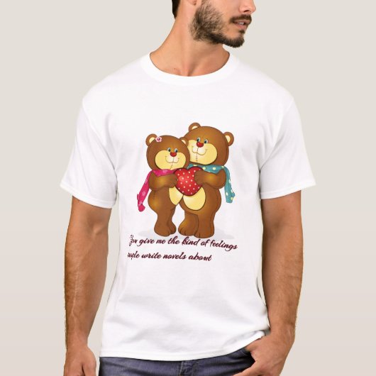 バレンタインデーのカップルデザイン Tシャツ (正面)