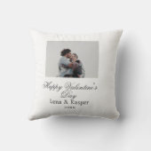 バレンタインデーのカップル写真 モダン シンプル t クッション (裏面)