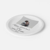 バレンタインデーのカップル写真 モダン シンプル t ペーパープレート (アングル)