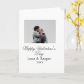 バレンタインデーのカップル写真 現代 シンプル t カード (黄色い花)