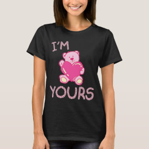 バレンタインデーのカップル私はあなたのピンクのテディベア Tシャツ