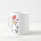 バレンタインデーのカップル コーヒーマグカップ (正面左)