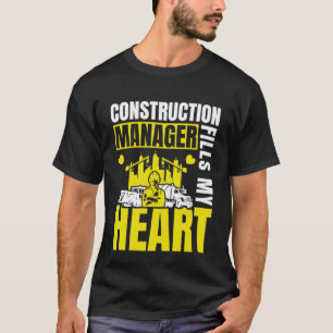 バレンタインデーのカップル 建設管理者の男性が満たす Tシャツ