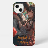 バレンタインデーのカップル iPhoneケース (裏面)