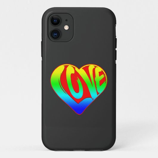 バレンタインデーのカラフルハート Case-Mate iPhoneケース (裏面)
