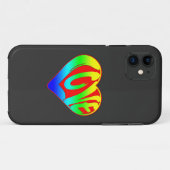 バレンタインデーのカラフルハート Case-Mate iPhoneケース (裏面(横))