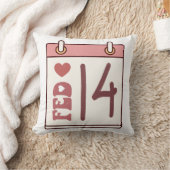 バレンタインデーのカレンダー クッション (ブランケット)