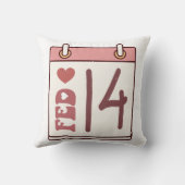 バレンタインデーのカレンダー クッション (裏面)