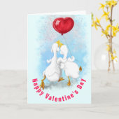 バレンタインデーのカード - カップルバッカの恋愛 カード (黄色い花)