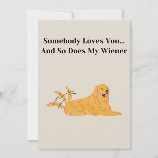 バレンタインデーのカードから犬の母カード シーズンカード (正面)