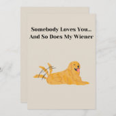 バレンタインデーのカードから犬の母カード シーズンカード (正面/裏面)