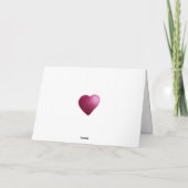 バレンタインデーのカードと2つの水色ハート カード (裏面)