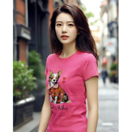 バレンタインデーのカードにかわいいチワワ。 Tシャツ