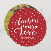 バレンタインデーのカードに愛を込めて シーズンカード (正面/裏面)