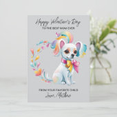 バレンタインデーのカードに描かれたかわいい犬 シーズンカード (スタンド正面)