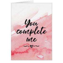 バレンタインデーのカードは、あなたは私を完了