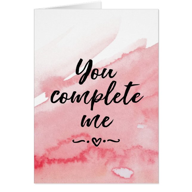 バレンタインデーのカードは、あなたは私を完了 (正面)