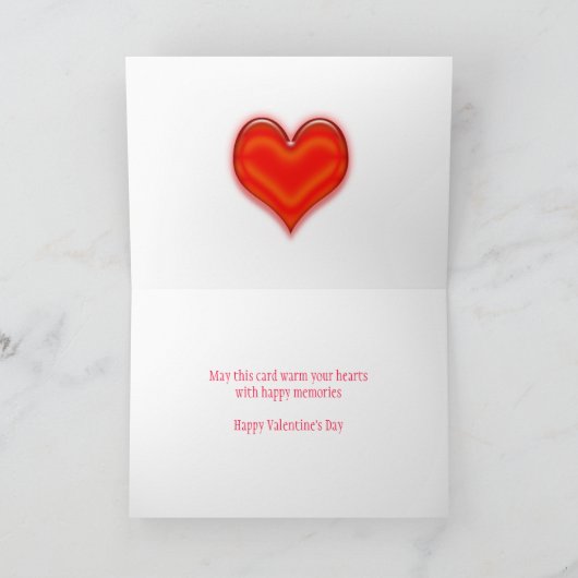 バレンタインデーのカードを兄と彼のパートナーのために シーズンカード (内部)