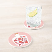 バレンタインデーのカード設計 コースター (側面)