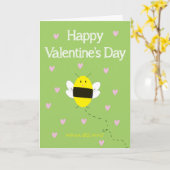 バレンタインデーのカード　あなたは私のハチですか カード (黄色い花)