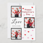 バレンタインデーのカード　カスタム　写真コラージュ カード (正面)