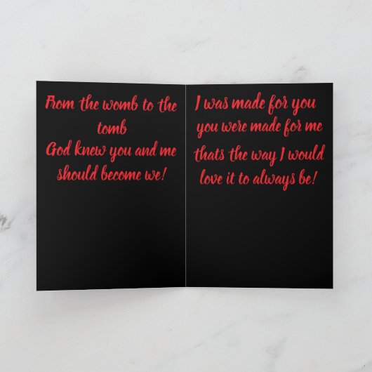 バレンタインデーのカード カード (内部)