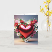 バレンタインデーのカード カード (黄色い花)