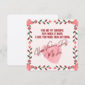 バレンタインデーのカード シーズンカード (正面/裏面)