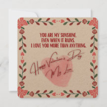 バレンタインデーのカード