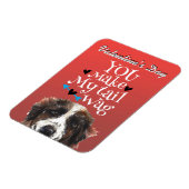 バレンタインデーのカード…セントバーナード冷蔵庫から マグネット (左側)