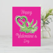 バレンタインデーのカード ドラゴン 愛する人たち ハートの尾 シーズンカード (スタンド正面)