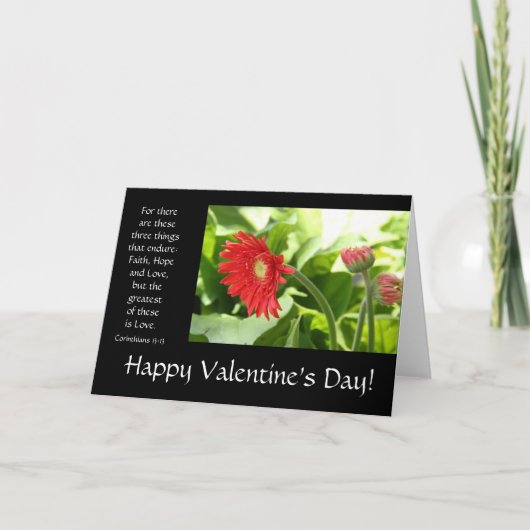 バレンタインデーのカード,フローラ,愛の聖句 シーズンカード (正面)