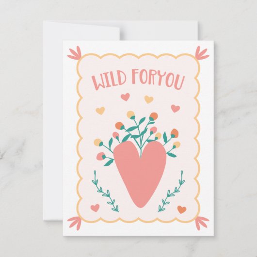 バレンタインデーのカード「ワイルドフォー・ユー」 カード (正面)