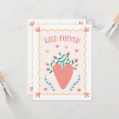 バレンタインデーのカード「ワイルドフォー・ユー」 カード (正面/裏面インサイチュ)