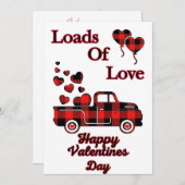 バレンタインデーのカード、心のこもったバレンタインデー シーズンカード (正面/裏面)